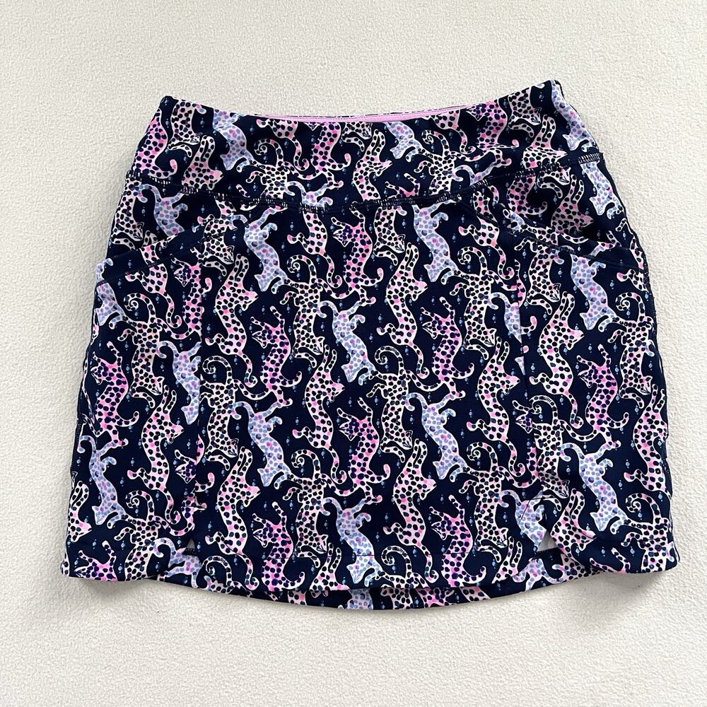 Lilly Pulitzer Navy and Pink Patterned Skort